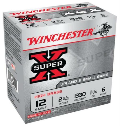 Buy Winchester Super-X High Brass 12 ga 2.75" 1-1/4 oz 6 Shot 25Box/10Case