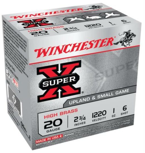 Buy Winchester Super-X High Brass 20 ga 2.75" 1 oz 6 Shot 25Box/10Case