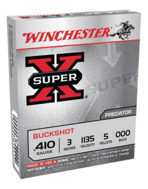 Buy Winchester Super-X Buckshot .410 Ga, 3", 5 Pellets, 000 Buck Shot, 5rd/Box