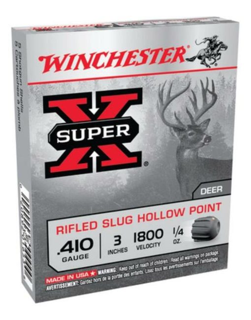 Buy Winchester Super-X 410 Ga, 3", 1800 FPS, .25oz, Rifled Slug, 5rd/Box