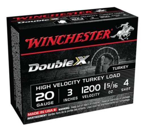 Buy Winchester Double X High Velocity Turkey Loads, Copper Plated Buffered, 20 Gauge, 3 Inch, 1200 FPS, 1.312 Ounce, 4 Shot, 10rd/Box