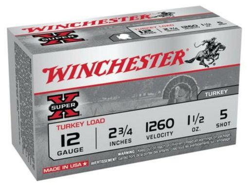 Buy Winchester Super-X Turkey 12 Ga, 2.75", 1260 FPS, 1.5oz, 5 Shot Copper Plated, 10rd/Box