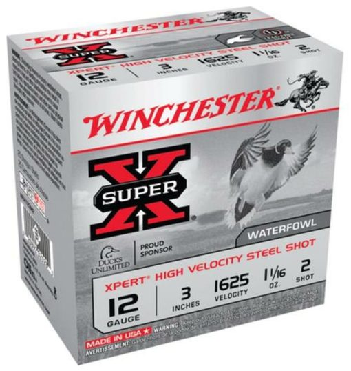 Buy Winchester Super-X Xpert Steel Waterfowl 12 Ga, 3", 1625 FPS, 1.0625oz, 2 Steel Shot, 25rd/Box