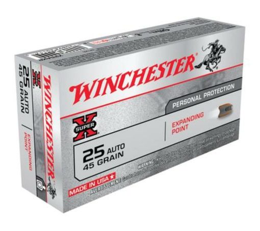 Buy Winchester Super X 25 ACP Expanding Point 45gr, 50rd Box