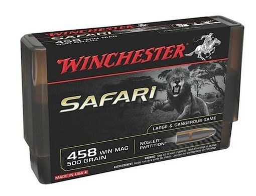 Buy Winchester Supreme .458 Win Mag 500 Gr, Nosler Partition, 20rd Box,10 Box/Case