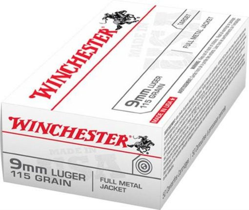 Buy Winchester 9mm 115gr, FMJ, 50rd/Box