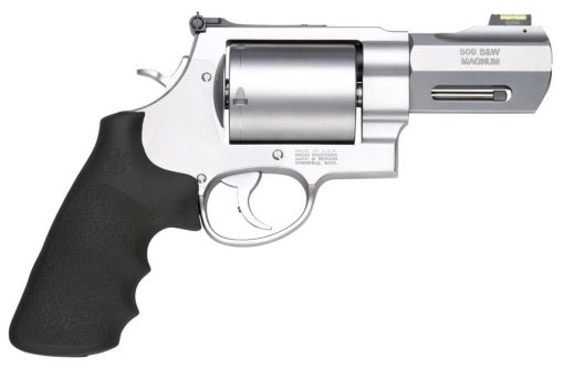 Buy Smith & Wesson 500 Performance Center 500 SW Magnum 3.5" Custom Barrel, SS Finish, Rubber Grips, Fiber Optic Front Sight, 5Rd, Unfluted Cylinder