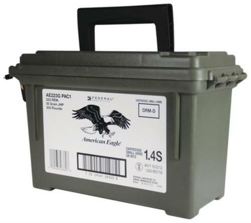 Buy Federal American Eagle .223 Remington 50 Grain Jacketed Hollow Point 200 Round Can