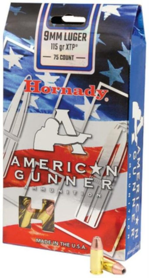 Buy Hornady American Gunner Bulk Pack 9mm 115 Grain XTP, 75rd/Box