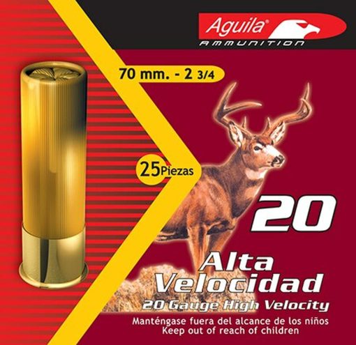 Buy Aguila Field High Velocity 20 Ga, 2.75", 2-3/4oz, 2 Buck, 25rd/Box