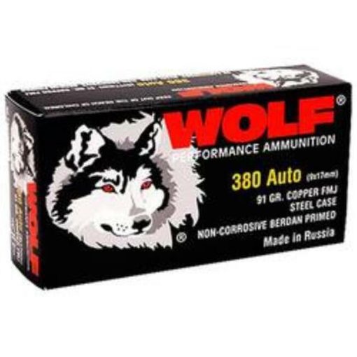 Buy Wolf .380 ACP, 91 Gr, FMJ, Steel Case, 1000rd/Case