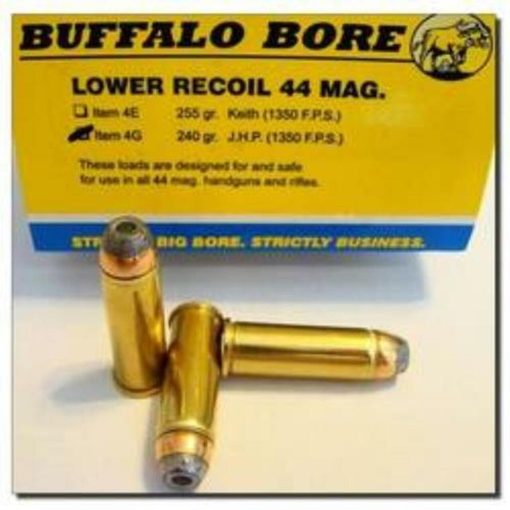 Buy Buffalo Bore .44 Rem Mag Lower Recoil, 240 Gr, JHP, 20rd Box