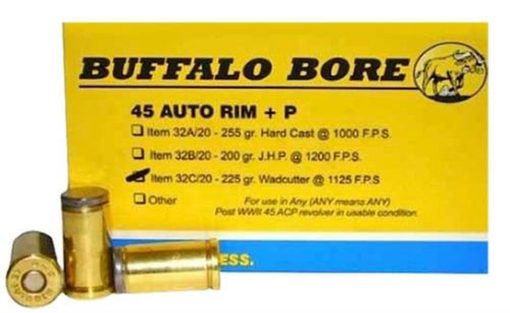 Buy Buffalo Bore 45 Auto Rim +P 225gr, Wadcutter 20rd Box