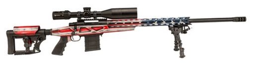 Buy Howa 1500, Bolt Action Rifle, 308 Winchester, 24" Heavy Threaded Barrel, Red White & Blue American Flag Finish, Polymer Stock, Right Hand, Bipod, 10rd Mag, 4X16-50 Scope Included