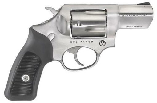 Buy Ruger SP101 9mm, 2.25" Stainless Barrel, Rubber Grips, Moon Clips, 5rd