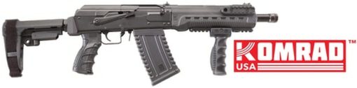 Buy Kalashnikov Komrad AK 12 Ga, 3", 12.5" Barrel, Black, SBA3 Brace, CAA Pistol, Forward Grip, 5rd Mags