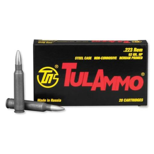 Buy TulAmmo .223 Remington, Steel Case, HP, 62 Gr, 20rd Box