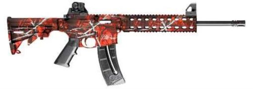 Buy Smith & Wesson M&P15 .22 LR, Threaded Barrel, A1, Orange/Black Camo, 25rd