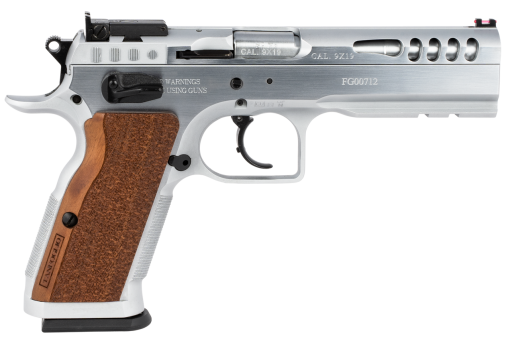 Buy IFG Defiant Stock Master Large 9mm, 4.75" Barrel, Chrome, Hard Wood Grip, 17rd