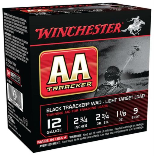 Buy Winchester AA TrAAcker Light 12 Ga 2.75" 1350 FPS 1.125oz 9 Shot Black Wad