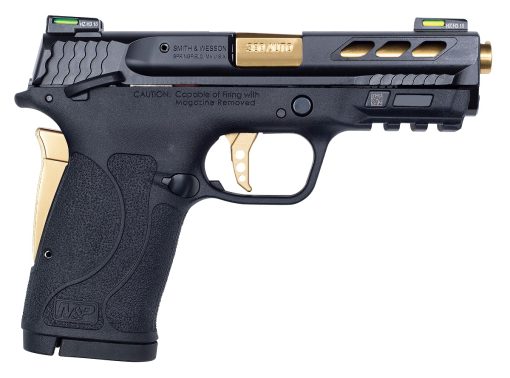 Buy Smith & Wesson Performance Center M&P 380 Shield EZ 380 ACP Pistol with Manual Safety and Ported Barrel, Gold