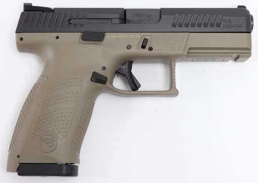 Buy CZ P-10 Compact Flat Dark Earth 9mm Pistol with Night Sights (2018 model with standard magazine catch)