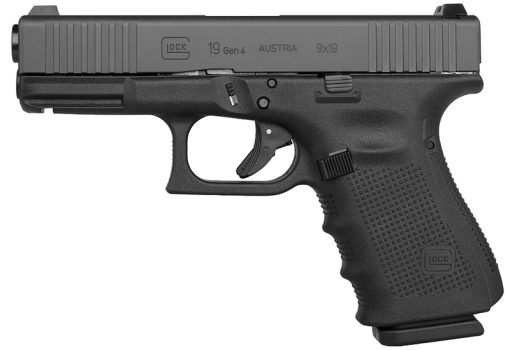 Buy Glock 19 Gen4 9mm Pistol Front Serrations Steel Sights