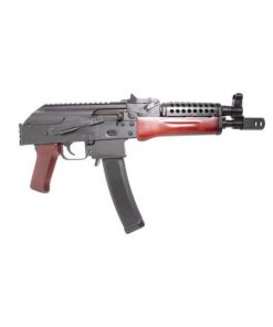 PSA AK-V 9mm Red Wood Picatinny Pistol with Cheese Grater Upper Hand Guard