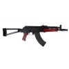 PSA AK-P Red Wood Triangle Side Folding Pistol with Cheese Grater Upper Handguard