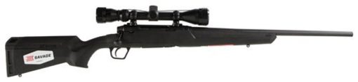 Buy Savage Axis XP Compact, 223 Remington, 20" Barrel, Black Color, Black Polymer Stock, Weaver 3-9x40 Scope, 4Rd, Detachable Box Magazine