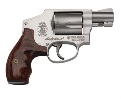 Buy Smith & Wesson, Model 642 LadySmith, Small Frame Revolver, 38 Special, 1.875" Barrel, Alloy Frame, Matte Silver Finish, Wood Grip, Fixed Sights, 5Rd