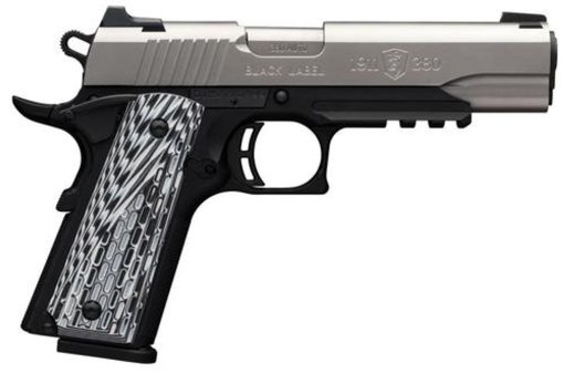 Buy Browning 1911-380 Black Label Pro Single 380 ACP, 4.25", SS, Rail, Black, Night Sights,, rd , 8 rd