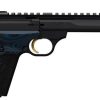 Buy Browning, Buck Mark Black Label, Semi-automatic, 22 LR, 5.5 Barrel", Blued, Aluminum Frame, Black Color, Blue/Black G10 Grips, Thumb Safety, Blade Front/Adjustable Rear Sights, 10Rd, 2 Magazines