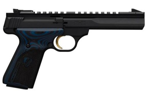 Buy Browning, Buck Mark Black Label, Semi-automatic, 22 LR, 5.5 Barrel", Blued, Aluminum Frame, Black Color, Blue/Black G10 Grips, Thumb Safety, Blade Front/Adjustable Rear Sights, 10Rd, 2 Magazines