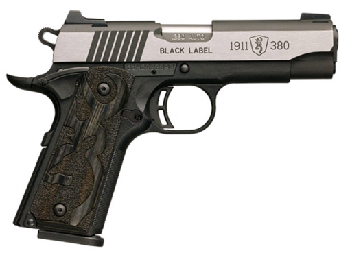 Buy Browning 1911 380ACP, Black/Blued, Med Pro, 3.58", Night Sights, Laminated