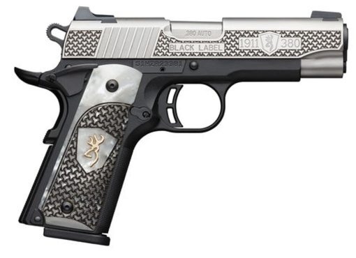 Buy Browning 1911-380 Black Label, .380 ACP, 4.25" Barrel, 8rd, Pearl Grips, Black/Stainless