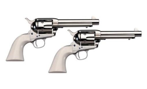 Buy Uberti 1873 Cattleman Cody NM, .45 Colt, 5.5", Nickel/Ivory Grip, Matching Set (1 of 2 Pistols) - Sold with 037084980409