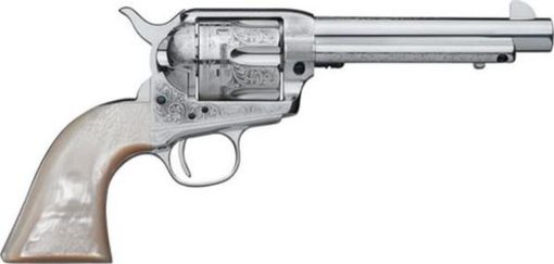 Buy Uberti 1873 Cattleman NM Engraved, .45 Colt, 4.75", Pearl Grip, Stainless Steel