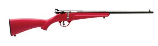 Buy Savage Rascal, 22 LR, 16.125" Barrel, Blued, Red Polymer Stock, Single Shot, AccuTrigger, Adjustable Sights