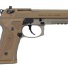 Buy Beretta M9A3 9mm, 5.2" Threaded Barrel, Alloy Frame, Flat Dark Earth, Tritium Night Sights, Ambidextrous Safety, 3 Magazines, 17 Rounds