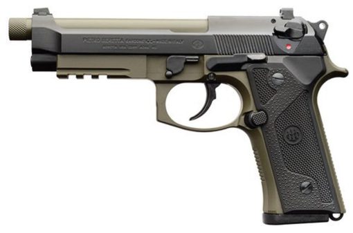 Buy Beretta M9A3 9mm, 5.1" Barrel, Black Slide, Green Frame, 10rd