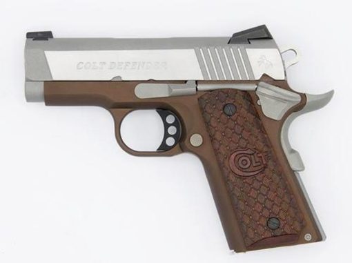 Buy Colt Defender 1911 45 ACP 3" Barrel Earth Brown Novak Dot Sights 7rd Mag