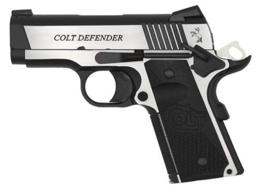 Buy Colt Combat Elite Defender 1911, Compact, 9MM, 3" Barrel, SS Two-Tone Finish, G10 Grips, 8rd Mag, Novak Night Sights