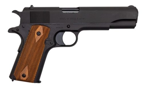 Buy Colt's Manufacturing Military Retro Reproduction, Full Size 1911, 45ACP, 5" Barrel, Steel Frame, Matte Blued Finish, Wood Grips, Fixed Sights, Original Rollmarks, Limited Production, 7Rd, 1 Magazine