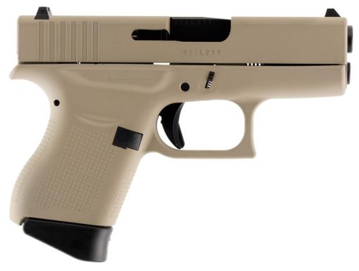 Buy Glock G43 Subcompact, 9mm, 3.39", 6rd, Desert Tan Finish