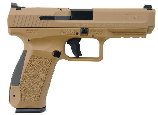 Buy Century CanikTP9SA Mod.2 Single 9mm Luger 4.46" Barrel Desert Tan Interchangeable Grip 18rd Mag