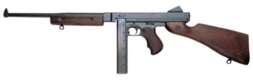 Buy Auto Ordnance M1 Thompson 45 ACP, 16.5" Barrel, Black, Walnut Stock, Fixed Sights, 30Rd Mag