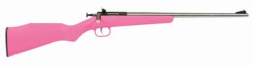 Buy Keystone Davey Crickett Model 221 Youth, Lock 22LR 16.125 Inch Barrel Stainless Steel Finish Pink Synthetic Stock