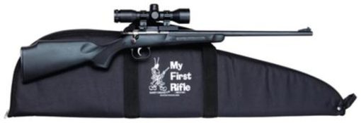 Buy Keystone Crickett 240 Youth Package 22LR, 16.125" Barrel, Blued, Black Synthetic Stock, Inc. Mount/Scope/Case