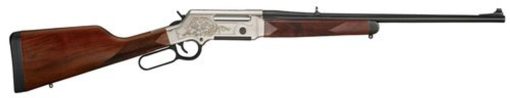 Buy Henry Long Ranger Deluxe .243 Win. 20" Barrel, Checkered Straight Grip Stock, Nickel Plated /w 24k Gold Inlay, 4rd